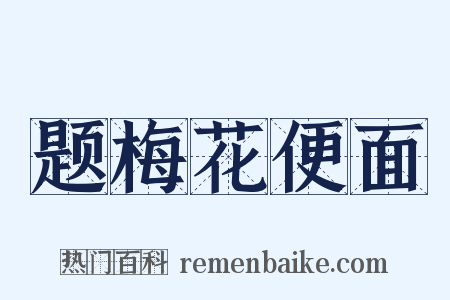 题梅花便面是什么意思的图片